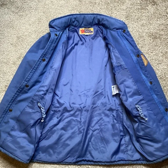 Fjallraven Vintage 1980’s RÄVEN JACKET Thinsulate Blue Barn Chore Coat Small - Picture 6 of 8